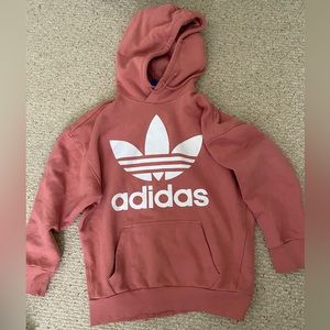 pink adidas oversized hoodie
